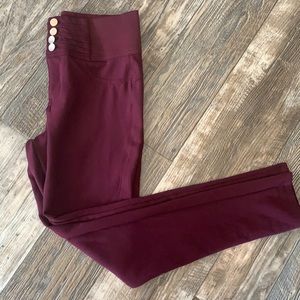 Guess Burgundy Ponte Pants